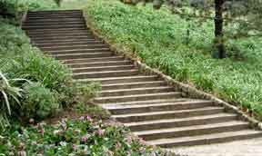 Constructing Garden Steps