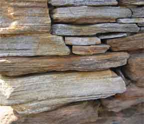 rock wall in the garden