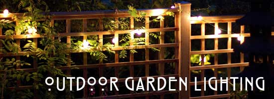 garden lighting on fence